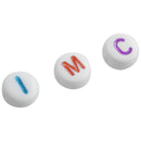 500Mixed Alphabet/Letter Acrylic Spacer Bead 7mm B10530