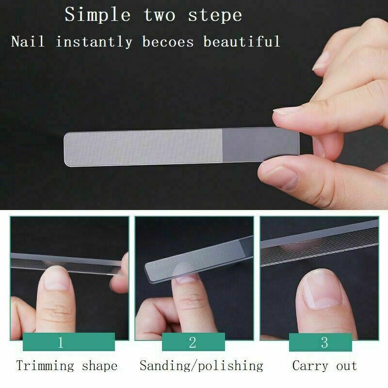 Professional Nano Polished Glass Nail File Transparent Shiner Grinding Sand Y2D9