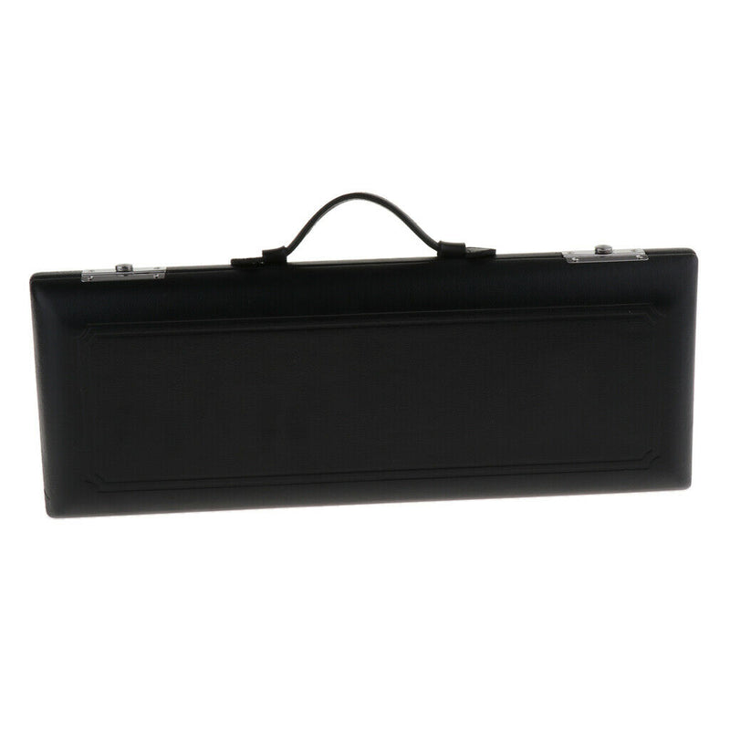 Flute Wooden Carry Padded Case with Storage Gig Bag Handbag - Black
