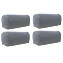 4pcs Stretchy Sofa Armrest Cover Armchair Slipcovers for Couch Arms Gray