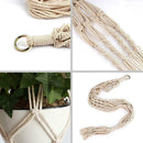 2pcs Retro Plant Flowerpot Weave Rope Hanging Basket Garden Home Decoration