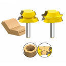 2Pcs 1/2 Inch Shank Hard Alloy Woodworking Cutter Trimming Set Octahedral M