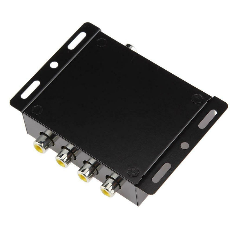 12V 1 Input to 4 Output RCA Car DVD Video Booster Amplifier Splitter Box
