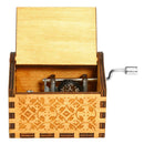 Retro Wood Hand Cranked Music Box Xmas Kids Gift Household Decor Ornament