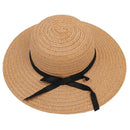 High Quality Women Ladies Chic Wide Large Brim Summer Beach Sun Cap Straw HaI2L4