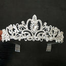 Crystal Tiara Crown Headband Princess Elegant Tiara with Combs for Women Yo Z6C6