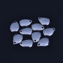 10pcs Fishing Flattie Attractor Spinner Blades Smooth Nickel Spoons Plaic NMTE