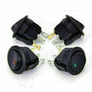 4 x SmartSwitch 12V Round Rocker ON/OFF Car/Van/Dash/Boat HOT Black Q2L5 H1 A9W8