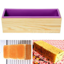 Rectangle Toast Loaf Bread Soap Cake Wooden Box Silicone Mold Mould DIY Making