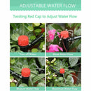 50PCS Drip Irrigation Emitters Adjustable Micro-Bubbler + 50PCS Stake Suppo G9P2