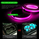 2PCS LED Car Cup Holder Colorful Pad Mat Auto Atmosphere Lights