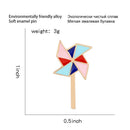 Colorful Windmill Brooches Badges Clothing Cartoon Enamel Shirt Lapel Pins  A