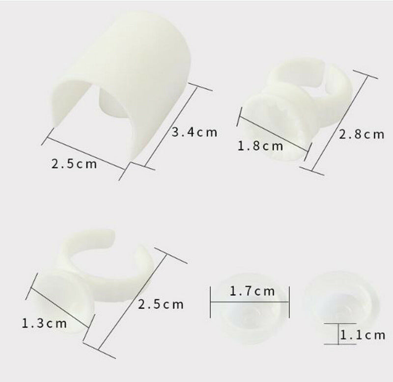 5pcs Eyelash Extension Glue Ring Adhesive Eyelash Pallet Holder Tool Makeup Kit