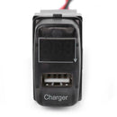 For Mitsubishi USB Car Charger with Blue LED Voltmeter 2.1A USB Charger Adapter