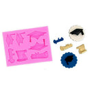 Graduation Hat Medal silicone fondant lace mold cake decorating tools chocolat3C