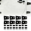 8Pcs ABS Black Door Hinge Covers Trim for 2007-2017 Jeep Wrangler JK JKU 4D F2X6