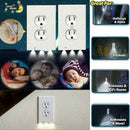 Duplex Decor 3 LED Wall Outlet Cover Plate Bathroom Night Light Bedroom B9M6