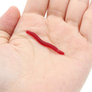 50X Soft Red Earthworm Freshwater Fishing Baits Worm Lures Crankbaits  CVD