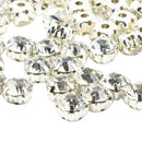 100x Crystal Rhinestone Sew On Loose Faceted Beads for DIY Sewing Crafts 7mm