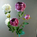 3 Heads Artificial Flowers Peony Bouquet Silk Flowers Bridal Bouquet Fall V P8Y7