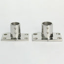 2Pcs 90 Degree T Type 22Mm 7/8 inch Rectangular Base Stainless Steel Boat Y Q3P1