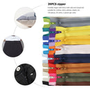 39pcs 20cm Nylon Coil Zippers Tailor DIY Sewer Garment Clothing Handcraft A