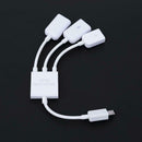 3 in 1 Micro USB Male to Female OTG HUB Adapter for Smartphone and Tablet A