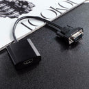 VGA to HDMI Adapter Cable 1080P Analog to Digital Audio Converter(Black)