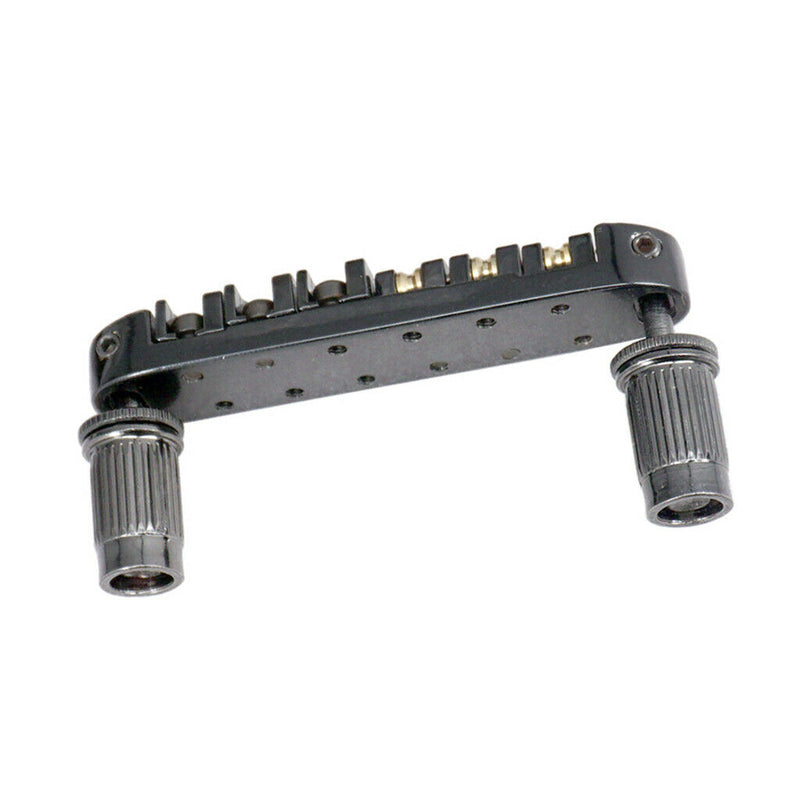 1 Set Roller Saddle Locking Bridge with Studs for Les Paul LP Guitar Black