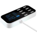 8 Multi-Port USB Adapter Desktop Wall Charger Smart Display Charging LED Ch U6M7