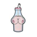 Creative Strawberry Milk Bottle Brooch Badge Pins Jacket Ornament Jewelry