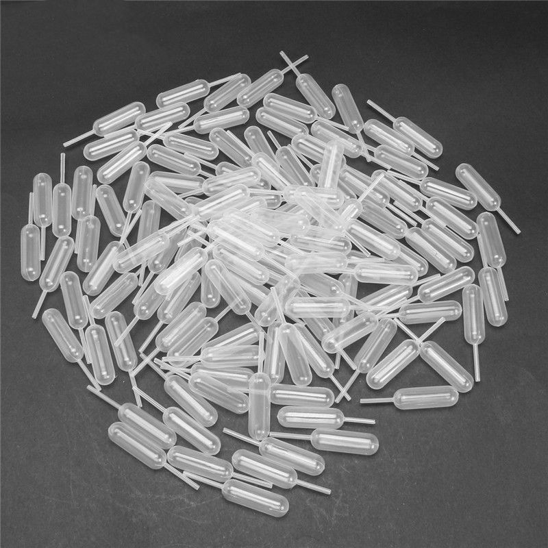 100pcs 4ml Plastic Squeeze Transfer Pipettes Dropper Disposable Pipettes Fo H2D8