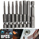 8Pcs 1.5-8mm Hex Key Allen Bit Quick Change Connect Impact Driver Screwdriver #