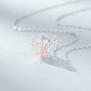 Two-tone of the Angel Heart Knot Necklace Pendant for Women Girls Elegant