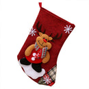 Christmas Tree Hanging Socks Linen Candy Bags Xmas Decors (Elk)