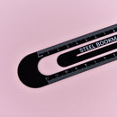1X 12cm steel ruler metal ruler Metal bookmarks SchoolSuppliesDrawingPaintingLJ