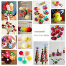Pompom Pom Pom Maker Fluff Ball Weaver Knitting Needle DIY Tool Kit Bobble Craft