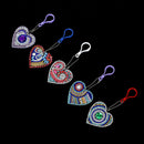 5pcs DIY Special Shaped Love Heart  Full Drill Diamond Painting Keychain Pendant