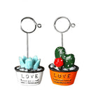 2Pcs Office Korean Cactus Mini Bonsai Fleshy Note Folder Desktop Message Cl