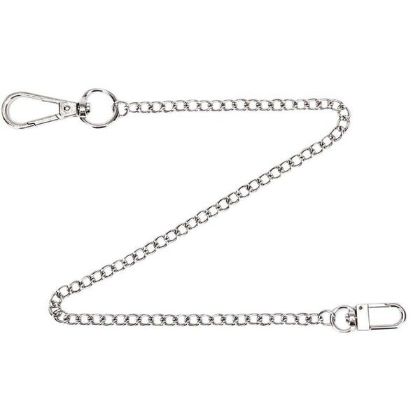 38cm Wallet Belt Chain Rock Trousers Hipster Pant Keychain Ring Clip Keyring %x