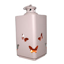 Nordic Modern Hollow Out Metal Candle Holder Butterfly Candlestick Pink