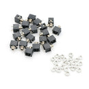20pcs 2.5mm Female Connector 3 Pin Headphone Jack Socket Mono ChannelPJ-201M J3