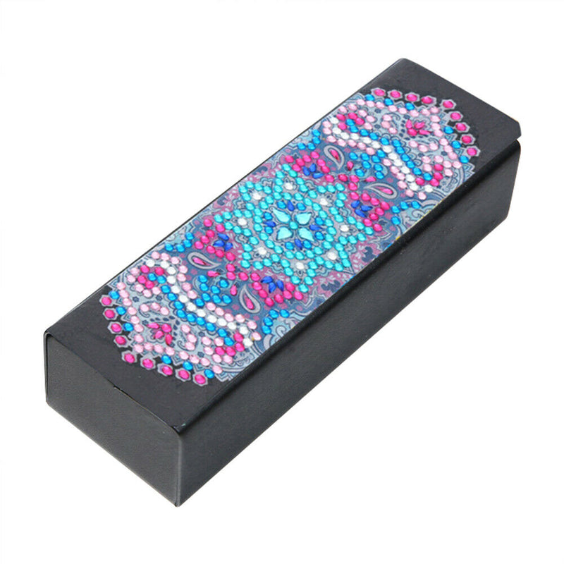 DIY Diamond Painting Leather Eye Glasses Box Travel Sunglasses Storage Case