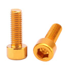 4x Lightweight Montain Bike Water Bottle Cage Holder Bolts Screws Durable Golden