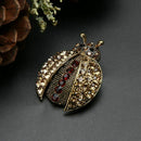 Ladies women alloy diamond cute insects brooch ladybug Q8K7
