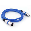 5.9ft DMX Stage DJ Cable  XLR 3Pin Male to Female Connector Wire (Blue) A