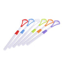 2pcs Silicone Head Plastic Brush Oral Care Tongue Scraper Cleaner Gentle Brush #