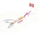 1pc Metallic Sequin 8g Willow Leaf Shape Fishing Sequin Bait With Feather H BX