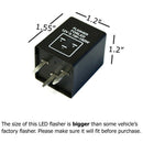3-Pin EP28 Electronic LED Flasher Relay Fix Turn Signal Bulbs Hyper Flash IsWR3C
