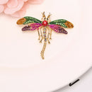 Crystal Colorful Dragonfly Insect Shaped Brooch Pin Badge Bag Decor Jewelry Gi3C